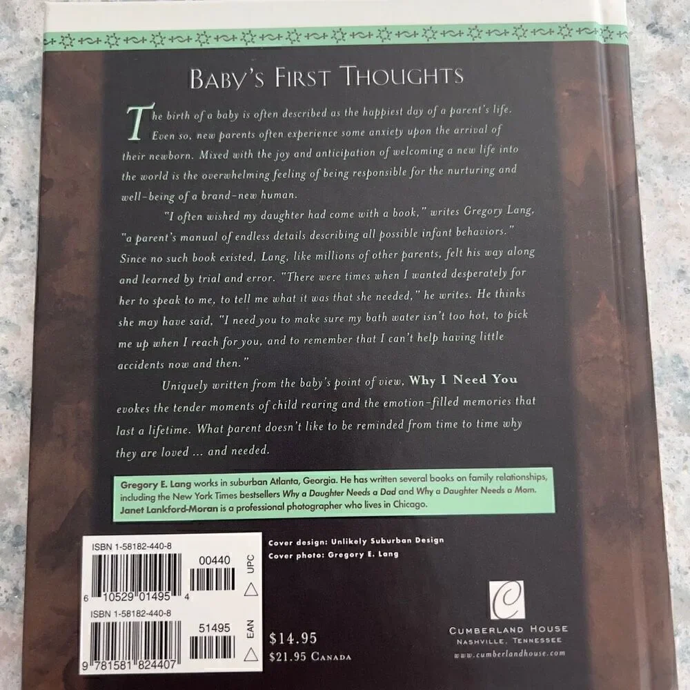 Why I Need You by Gregory Lang- hardcover